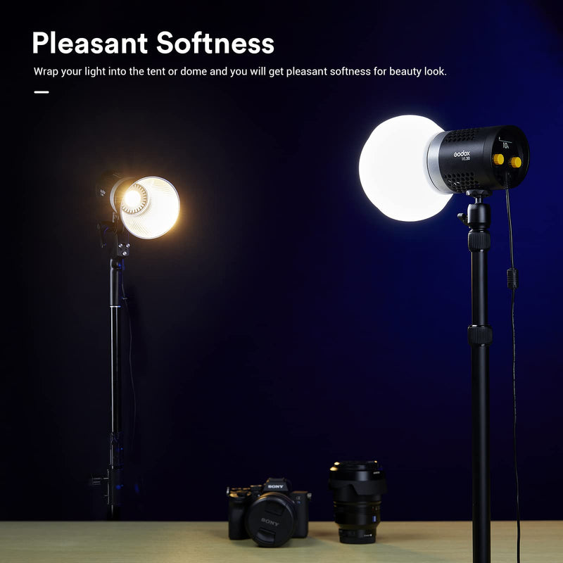 Godox ML-CD15 Diffusion Dome for Godox V1 V1i V860 V850 TT685 TT600 AD200 AD300 AD400 ML30 ML60 Flash Diffuser with 3 Adapter