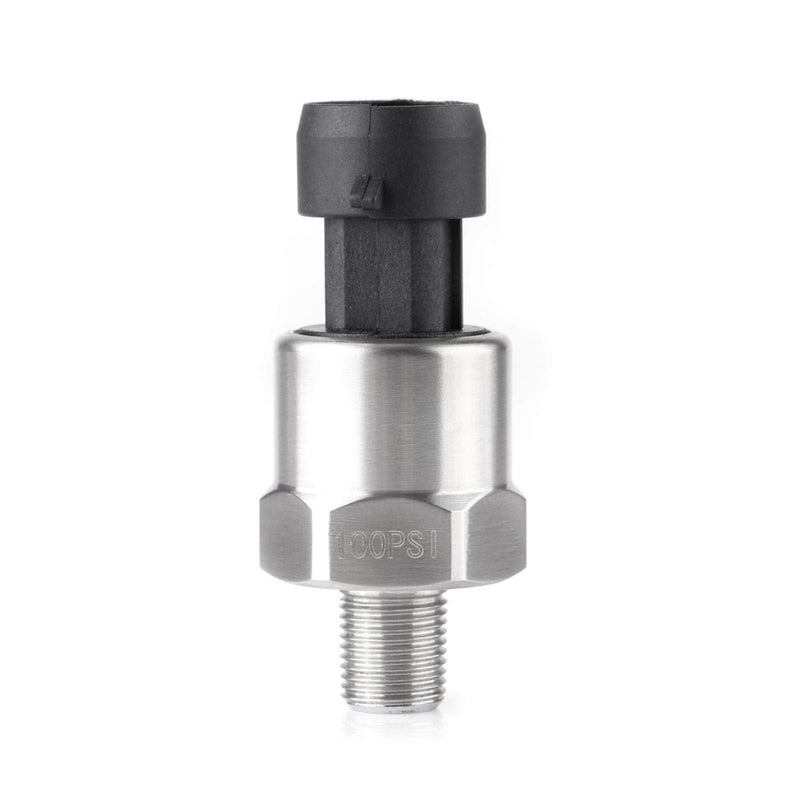 Pressure Transmitter, 1/8" NPT Thread Stainless Steel Pressure Sensor for Oil Fuel Air Water(100PSI) 100PSI
