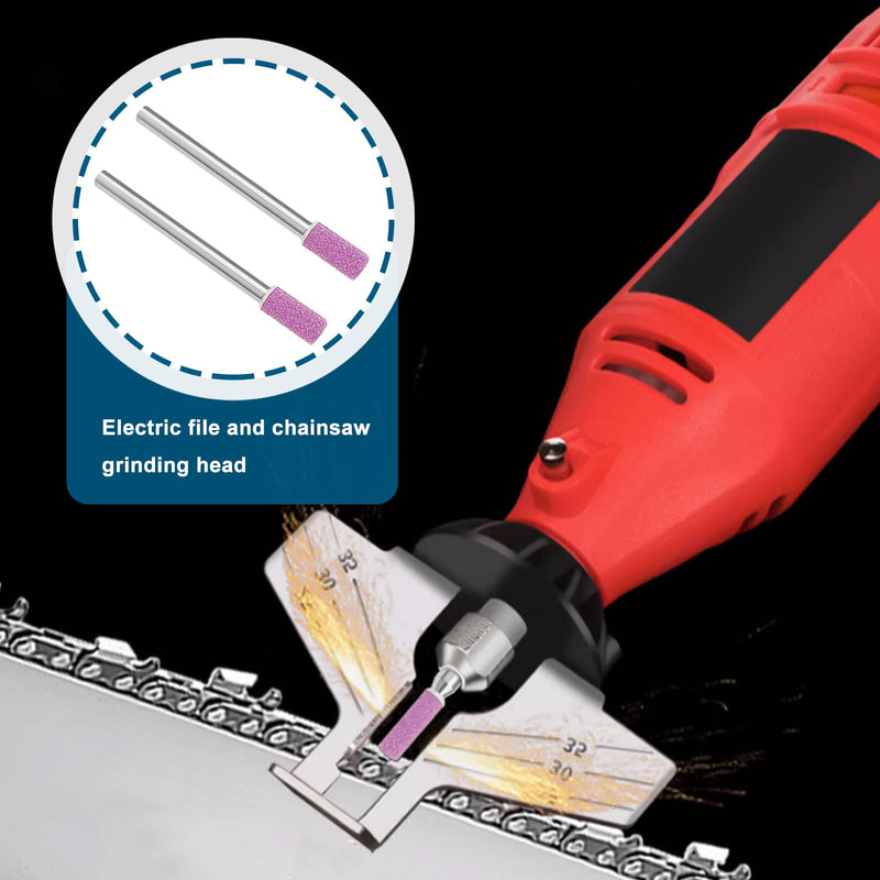 ECSiNG 20-piece grindstone bits, rotating grindstone drill set made of corundum grindstones accessory set grinding electric saws, 4 mm stone diameter 4.0 mm