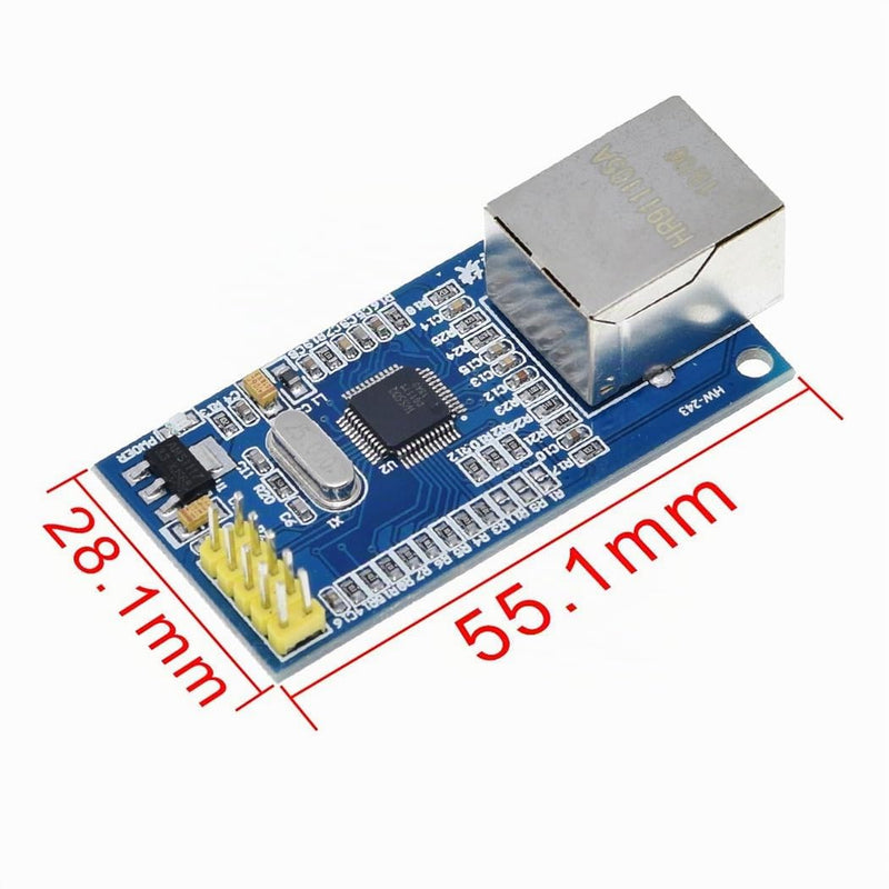Hailege 2pcs W5500 LAN Ethernet Network Module 3.3V / 5V Support TCP / IP51 / STM32 Microcontroller Program with 32k Bytes SPI over W5100