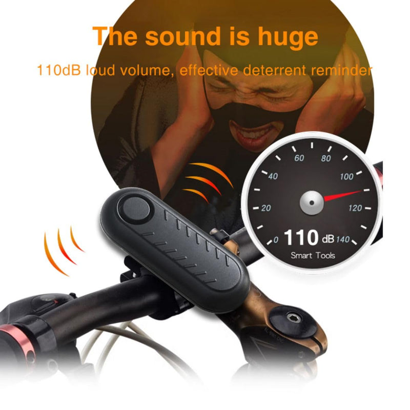 110dB Loud Anti Theft Vibration Sensor Alarm Systems for Electric Bike Motorcycle Golf Car Trailer Mailbox Garage Door Waterproof Home Security Bike Accessories Bike Alarm with Remote