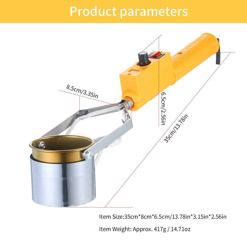 Portable Titanium Alloy Tin Stove Temperature Adjustable Tin Soldering Pot High Performance Tin Melting Oven Small Tin Submersible Oven for Household and Electricians SWDT98-C 380W