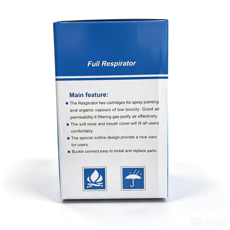 Full Face Respirator Mask with 40mm Activated Carbon Filter 6001CN Filters for Gas, Dust, Spray Paint and Chemicals Mask+6001+20Filters