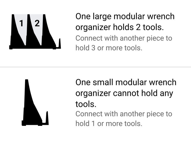 TEKTON 80-Tool Modular Wrench Organizer Set (Black) | OTM92180 | Made in USA Black 80-Tool Set