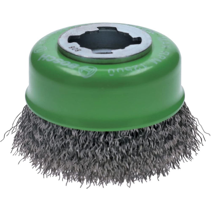 Bosch Accessories 1x wavy cup brush Clean (for stainless steel, X-LOCK, rustproof, Ø 75 mm, wire thickness 0.3 mm, for Ø125 mm, angle grinder accessories)