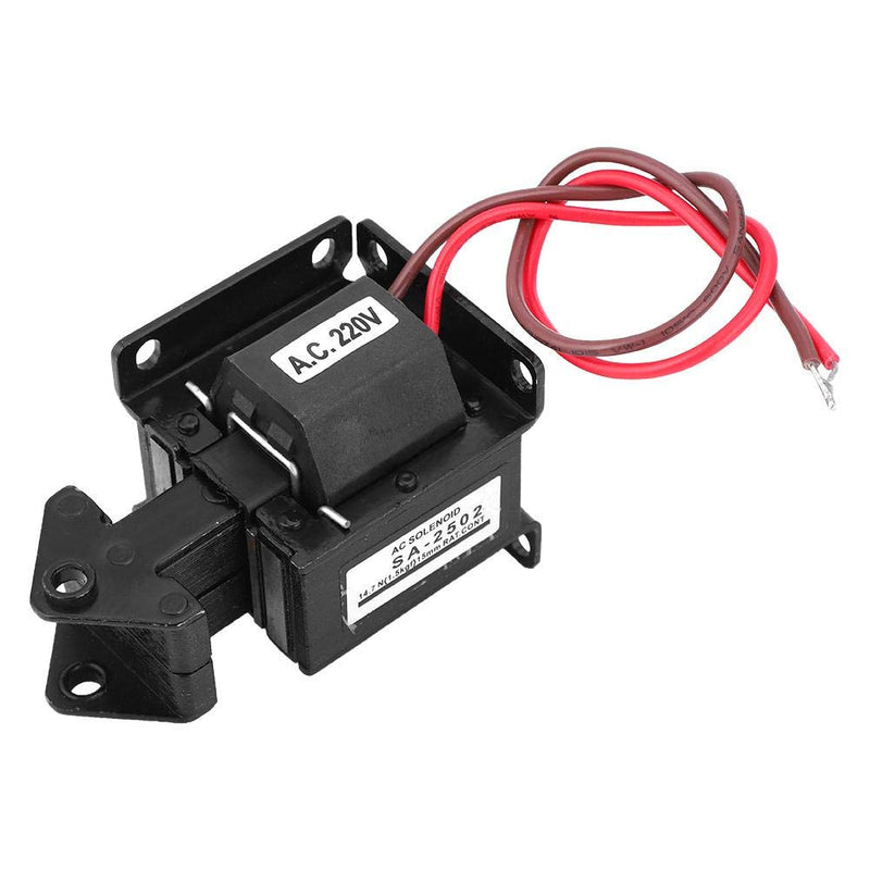 Push Pull Electromagnet AC Pull Magnet Electromagnet for Industrial Automation 220V AC 14.7N 15mm Stroke SA-2502 Mini Valve Magnetic Drive Electromagnet