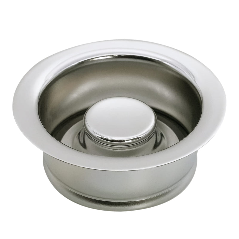 Westbrass D2165-05 Post Style Large Kitchen Basket Strainer with Waste Disposal Flange and Stopper, Polished Nickel 1 Pack