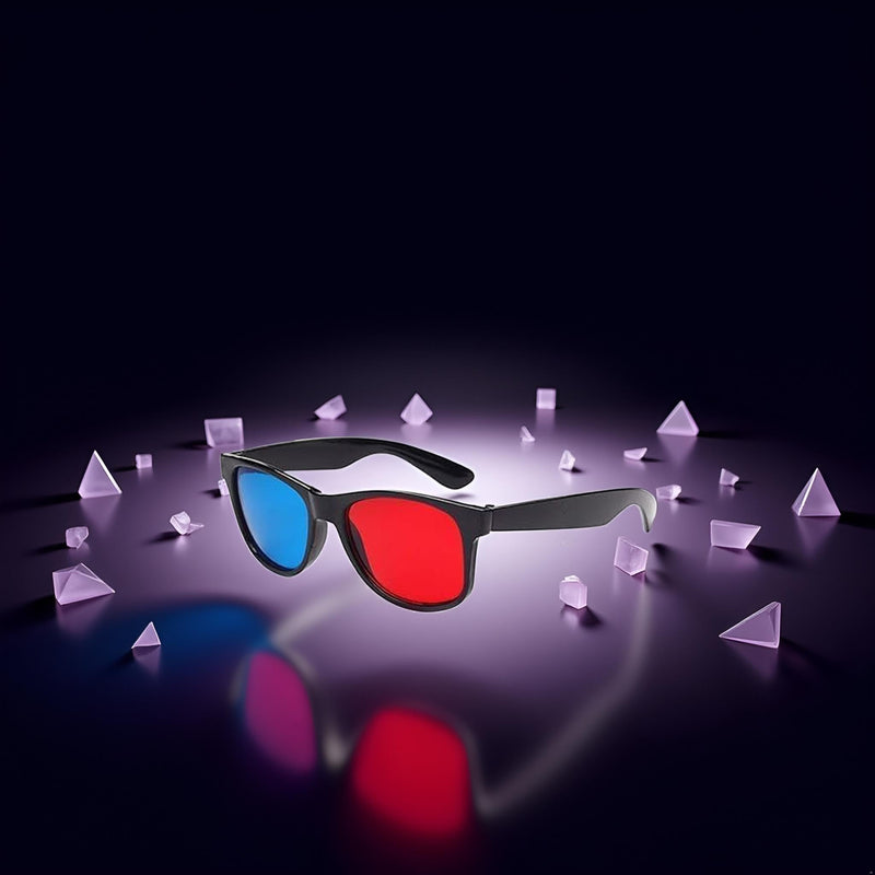 Red and Blue 3D Glasses,3D Viewing Glasses,Universal TV Movie Dimensional Video Frame 3D Glasses,DVD Game Glass 3D Style Glasses,Weightlight Simple Design,3d Movie Game-extra Upgrade Style