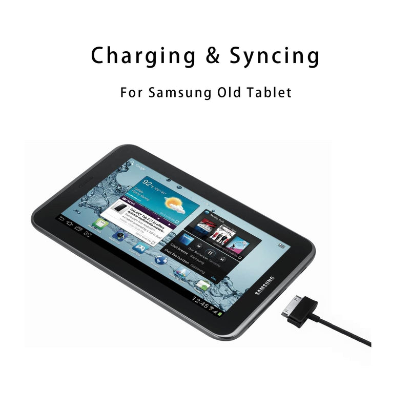 Charger for Samsung Tablet SGH-I497, GT-P5113, GT-P7510, CE0168, Charging Cord Cable 6.6 FT 6.6 feet Black