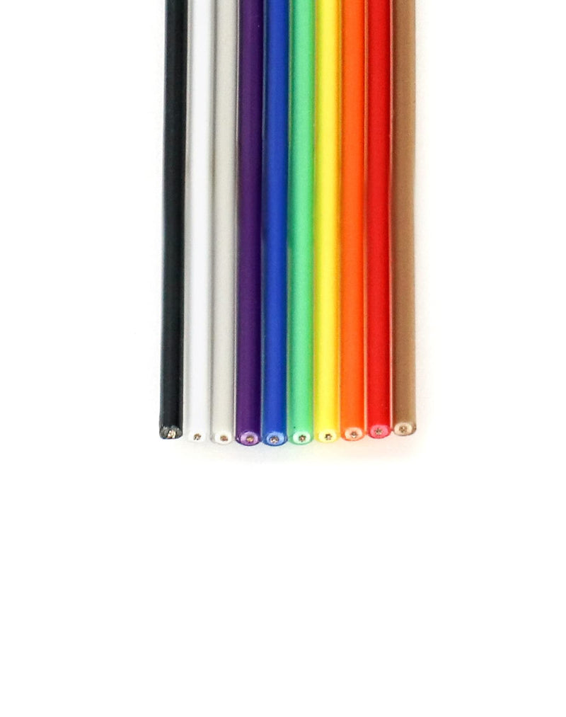 QWORK ribbon cable, jumper cable, breadboard cable, 10 pins, 1.27 mm pitch for 2.54 mm pin header connectors, 6 m