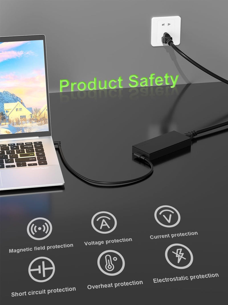 130W 7.4mm Tip Charger Compatible with Dell G3 G5 inspiron 7559 7577 7567 5577 Precision 3541 3520 3530 3551 XPS L502x L702x Laptop, WD15 WD19 Dock, LA130PM121 Adapter