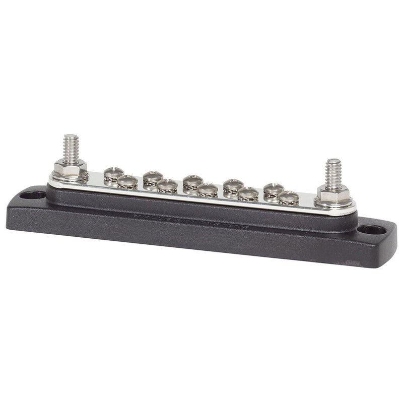 Blue Sea Systems 2301 150 Amp Common BusBar with 10 screws 150a - 10 Screw, No Cover