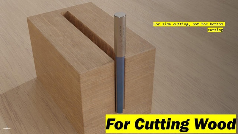 Accusize Industrial Tools Double Flute Extra Long Straight Carbide Tipped Router Bit, 1/2'' Diameter, 3'' Depth, 1/2'' Shank, 4.7'' Oal, 0021-0828 3" Flute Length