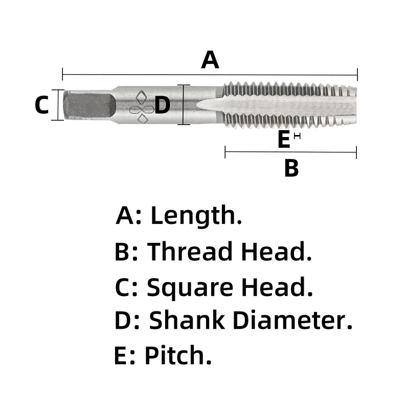 M30 X 1.5 Metric Hand Tap, Right Hand M30 X 1.5mm Threading Hand Tap 1Pair M30x1.5