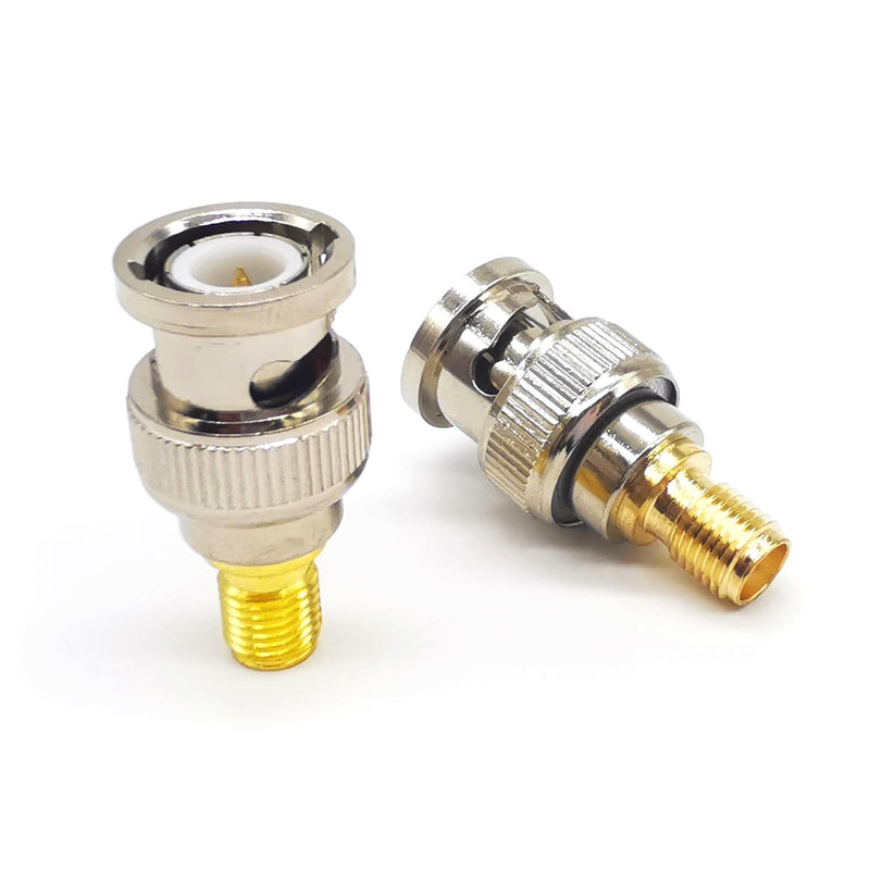 2PCS SMA BNC Adapter, BNC to SMA Coax Connector, SMA Female to BNC Male Antenna Connector, SMA to BNC Coax Cable Adapter for HAM Radio, SDR, CB Radios