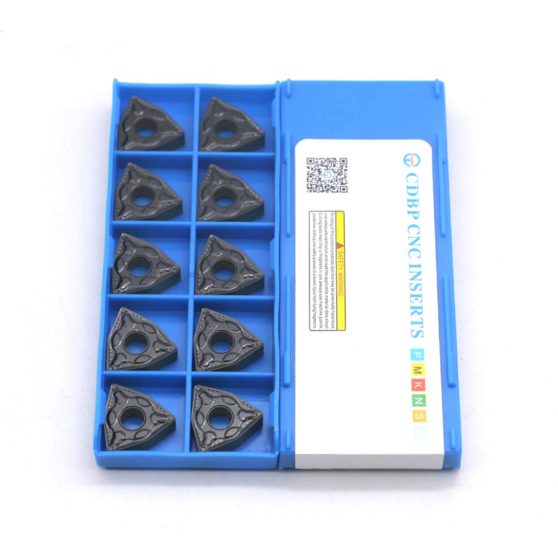 CDBP CNC carbide inserts indexable inserts WNMG080404 WNMG431 - universal steel machining, turning inserts -TiN coating, 10 pieces WNMG431-MD