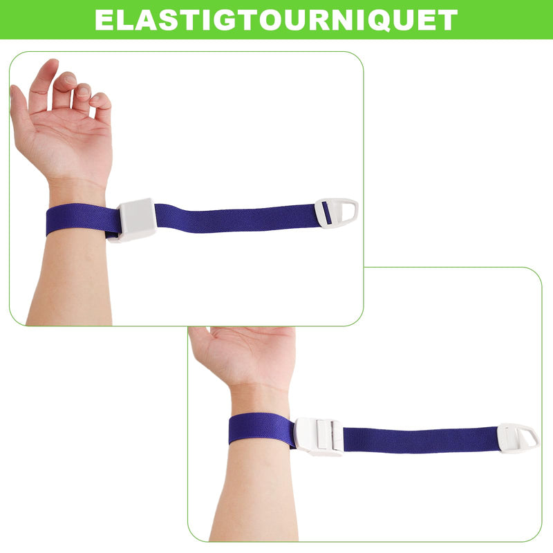 Storage Hose Blood Removal Vein Congestion Tourniquet One-Handed Storage Hose with Buckle & Quick/Slow Release, 3 Colors Emergency Jam Tape for First Aid Kit, Emergency Service Equipment &