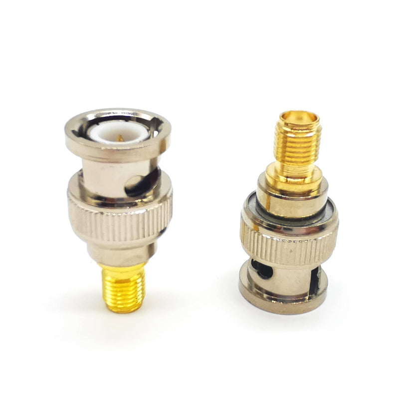2PCS SMA BNC Adapter, BNC to SMA Coax Connector, SMA Female to BNC Male Antenna Connector, SMA to BNC Coax Cable Adapter for HAM Radio, SDR, CB Radios