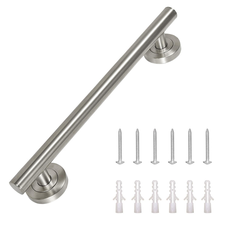 Lava Odoro Shower Grab Bar, Modern Stainless Steel Handicap Grab Bar for Bathtubs and Showers, Shower Safety Bar for Seniors Disabled, ADA-Compliant (Brushed Nickel, 18 Inch) Brushed Nickel