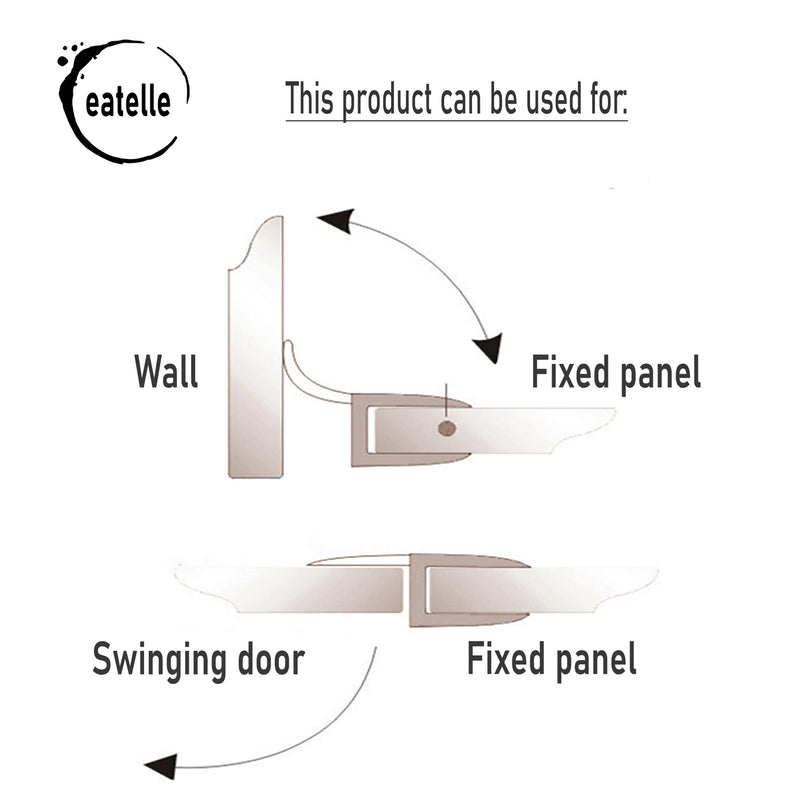 eatelle Frameless Shower Door Side Seal Strip for 1/2 Inch (12mm) Glass, Vertical Polycarbonate H-Jamb, 180 Degree 78" in Long 1/2" H Type
