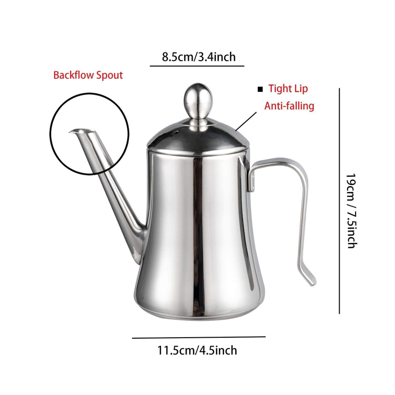IMEEA 1 Quart Large Olive Oil Dispenser Bottle SUS304 Stainless Steel Oil Dispenser with Drip Free Spout