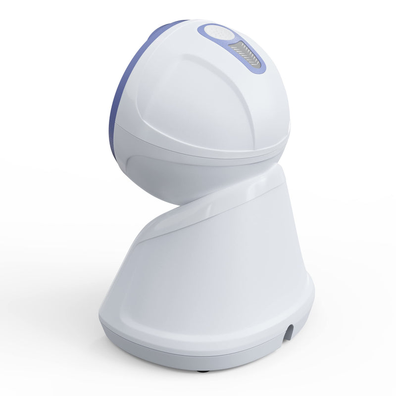 Ambir DB100 Hands Free Plug & Play Omni-Directional Desktop USB 1D, 2D and QR Barcode Scanner - White/Blue