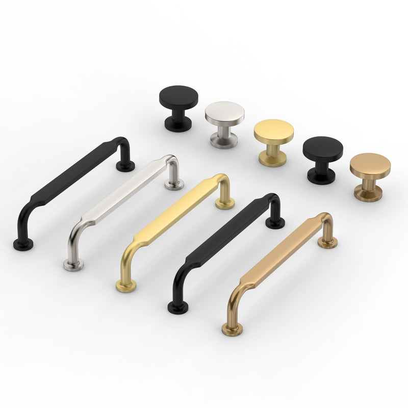 9BUILD 10 Pack Brushed Satin Nickel Cabinet Pulls 3 Inch Cabinet Handles - Kitchen Cabinet Hardware and Cupboard Handles 3"/76MM Hole Center