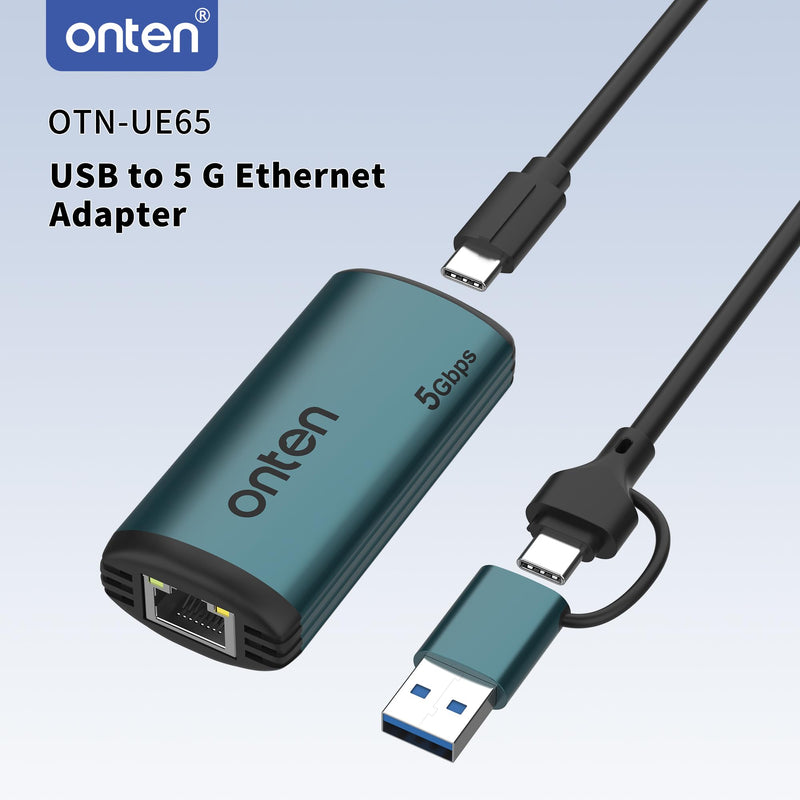 USB-C to Ethernet Adapter - 5Gbps High-Speed,USB-A to RJ45 5000Mbps Ethernet LAN Network Adapter Thunderbolt 4/3 Compatible, for iPhone 15 Pro/Max, MacBook Pro/Air 2023, iPad Pro,iMac and More（5G