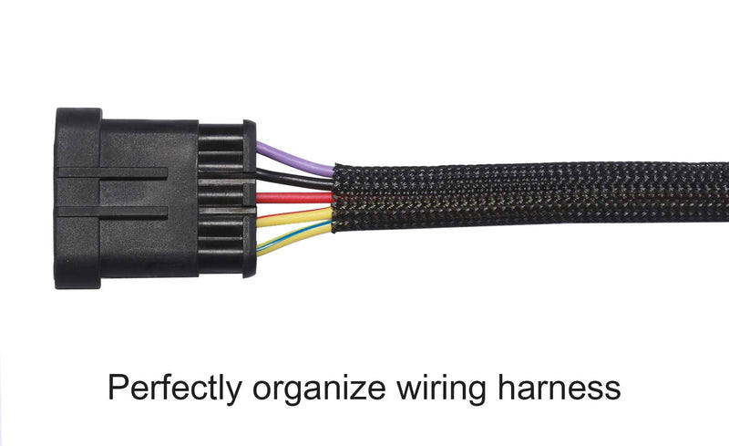 25ft - 1 inch PET Expandable Braided Sleeving – Black – Alex Tech Braided Cable Sleeve 1"-25ft