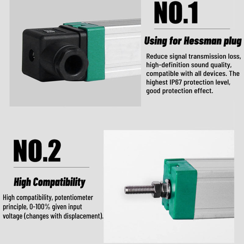 Linear Scale IP67 Electronic Linear Pop-up Rod Displacement Sensor for Injection Molding Stainless Steel Universal Position Sensor (KTC-300)