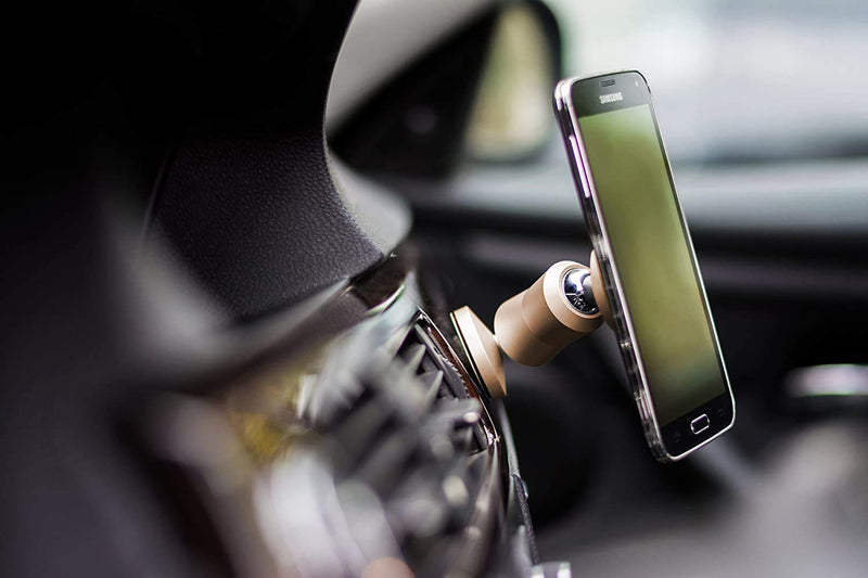 The Original Dual Magnetic Movable Phone Holder and Tablet Mount (Silver) Silver