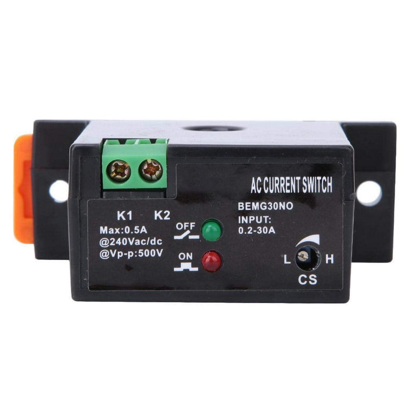 Current detection switch, current measuring switch, current measuring switch, AC 0.2-30A normally open, adjustable current sensor switch, current sensor control switch, current sensor switch, normally open)