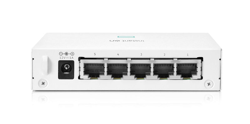 HPE Networking Instant On Switch Series 1430 5-Port Gb Unmanaged Layer 2 Ethernet Switch | 5X 1G | Fan-Less | US Cord (R8R44A#ABA) 5G