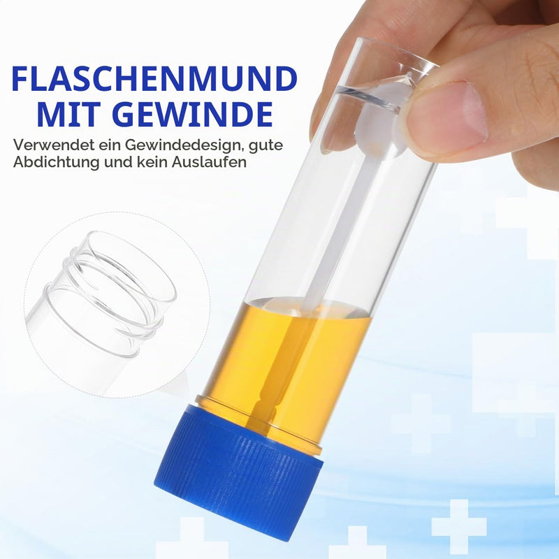 Amosfun Set of 10 Chair Sample Containers, 25-30 ml, Leak-Proof Sample Cups for Medical Use and Laboratory, Chair Sample Collector, Plastic