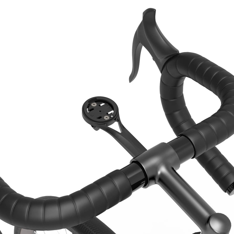Bike Computer Mount - Out Front Cycling Computer Mount for Road Bikes Integrated Handlebar, Garmin Bike Mount Compatible with GPS Bike Computer,Wahoo,Bryton,Cateye,GoPro Full Range and Flashlight A Black