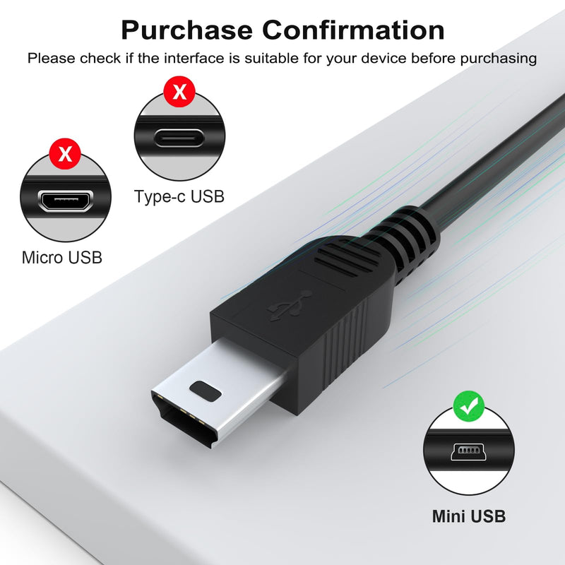 TI-84 Plus CE Cable Compatible with Texas Instruments TI-84 Plus, Plus C Silver Edition, TI 89 Titanium, Nspire CX/TI CX CAS Graphing Calculators, Mini USB Cable, 2.6ft