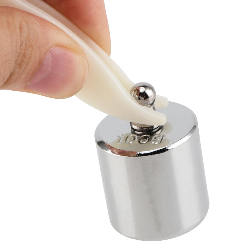 CHEUKYIU 7 pieces stainless steel calibration weights set 500g, 1 x 200g, 2 x 100g, 1 x 50g, 2 x 20g, 1 x 10g calibration weight set, with calibration weight tweezers for digital scales, laboratory, hobby