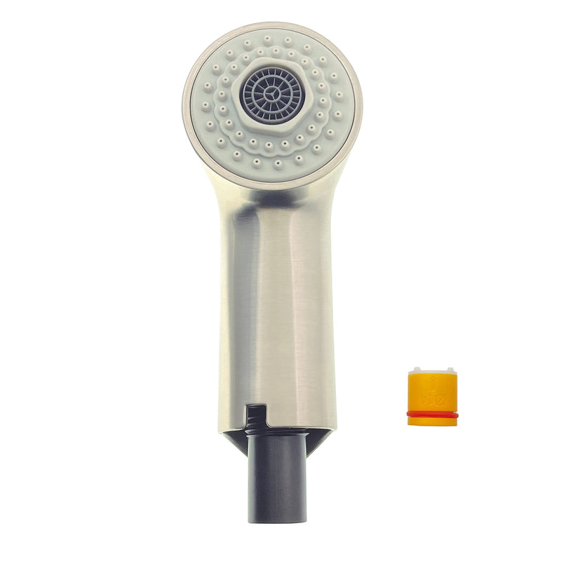Pull-Out Spray Wand Fits Grohe Pull Out Faucets, Grohe Part 46312SD0/46298SD0, Super Steel Finish, Easy Install with O-Rings, Saves 70% vs OEM