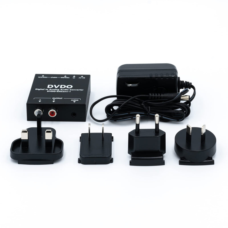 DVDO Digital to Analog Audio Converter | Coaxial/Toslink in - Analog Out | 3.5mm to Optical Audio Cable | Optical Digital Audio Converter |Supports Sampling Rate at 32, 44.1, 48 and 96KHz;