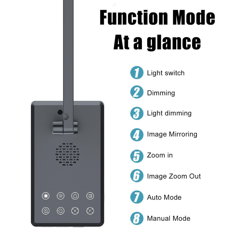 USB Document Camera, 4K 16MP Document Webcam Adjustable Angle USB Doc Camera for Teachers, Classroom, Live Demo, Web Conferencing, Distance Learning, Remote Teaching