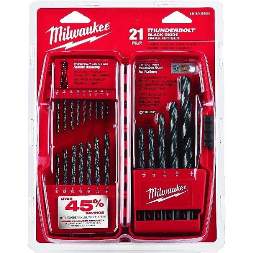 Drill Bit Set, Black Oxide, 21 Pcs.