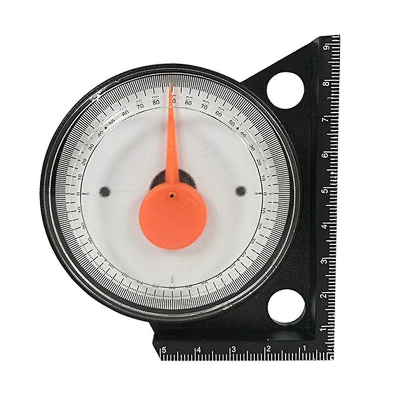Protractor High Precision Mini Slope Measuring Device Inclinometer Multifunctional Tilt Level Ruler Magnetic Pointer Angle Meter (9.5 x 9.5 cm) 9,5x9,5 cm
