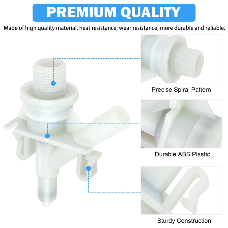 385311641 RV Toilet Water Valve Kit Replacement for Sealand Dometic RV Toilets 300, 301, 310, 311, 320, 321, Camper Trailer RV Pedal Flush Toilet Repair Kit with 385311658 Flush Ball Seal Valve + Flush Ball Seal