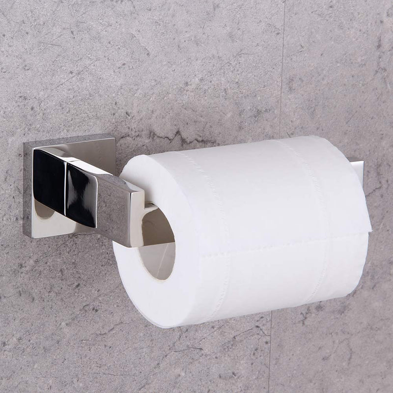 GERZWY Contemporary Stainless Steel Wall Mounted 2-Piece Bathroom Hardware Set - Towel Ring Toilet Paper Holder, Polished Finish FG1656-2JG