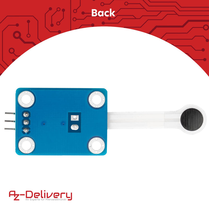 AZDelivery Film Force Sensitive Resistance | Flexible thin film pressure sensor 3.3 / 5V analog | Print detection | Precise resistance | Force sensor 1