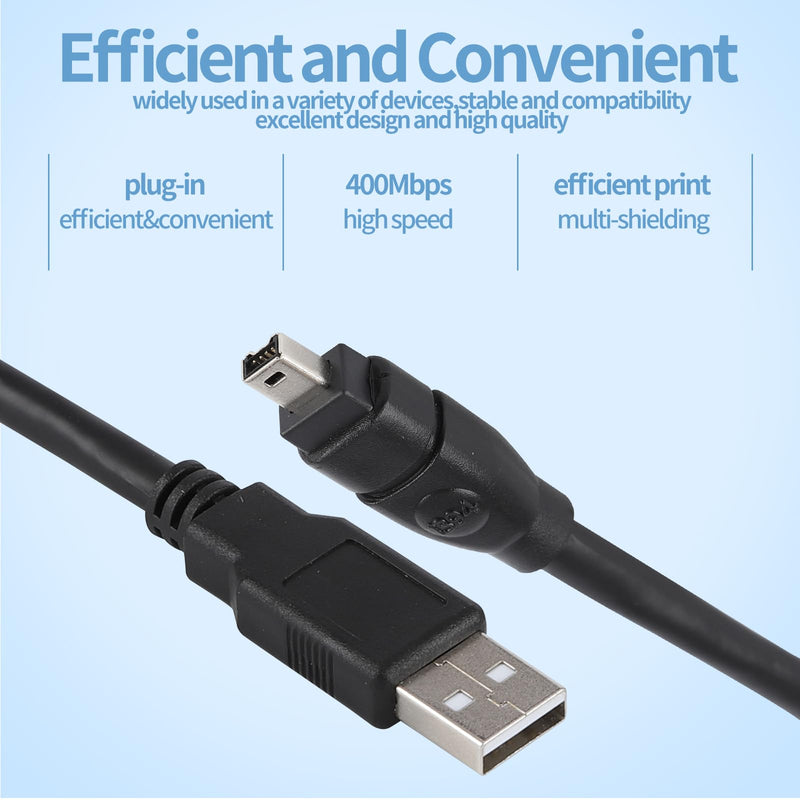 FireWire IEEE 1394 Cable for Data Transfer, USB to 4-Pin Connectors, 6ft USB to 4 Pin 1394