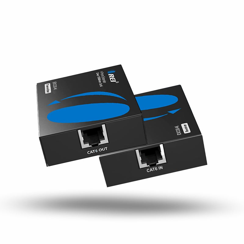OREI USB Over Ethernet Extender Upto 330 Feet - Extends USB 2.0 Signals Over LAN Ethernet with 2 Ports - Power Over Cable, Long Distance Extension & Support for all Operating Systems (USB-EX330-K)