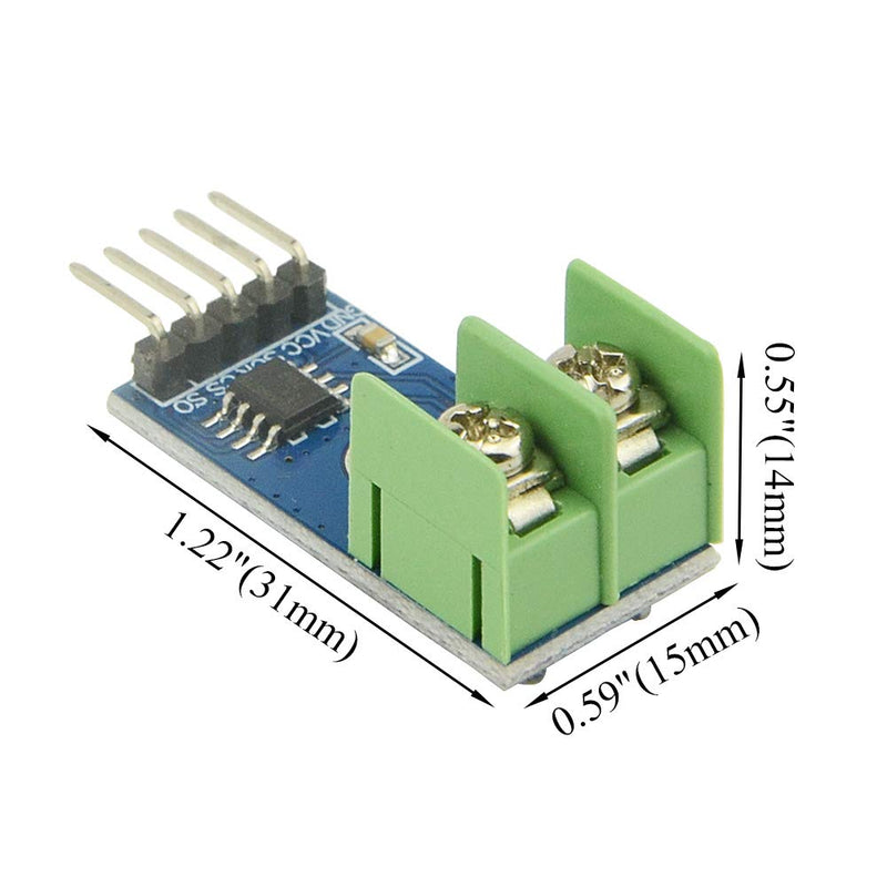 BGTXINGI 2PCS DC 3-5V MAX6675 Thermocouple Module Mini Board and 2PCS K Type Thermocouple Temperature Sensor with Cable