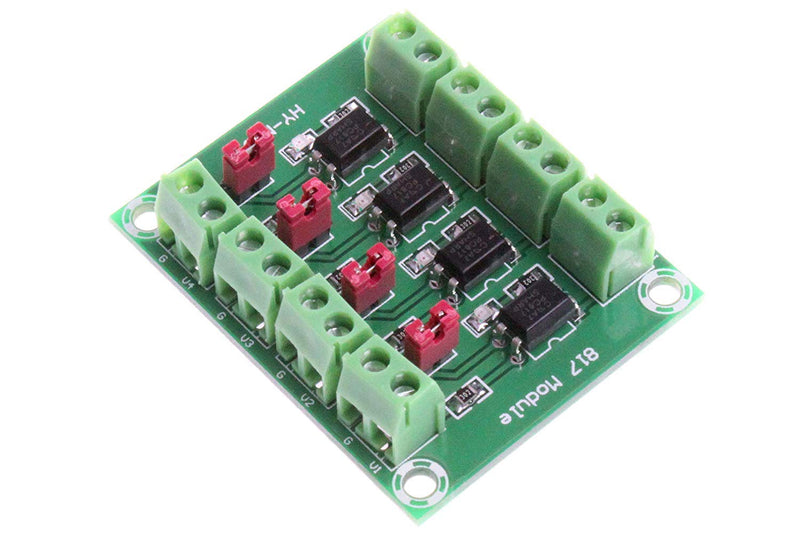 5pcs PC817 4 Channel Optocoupler Isolation Board Voltage Converter Adapter Module 3.6-30V Driver Photoelectric Insulated Module