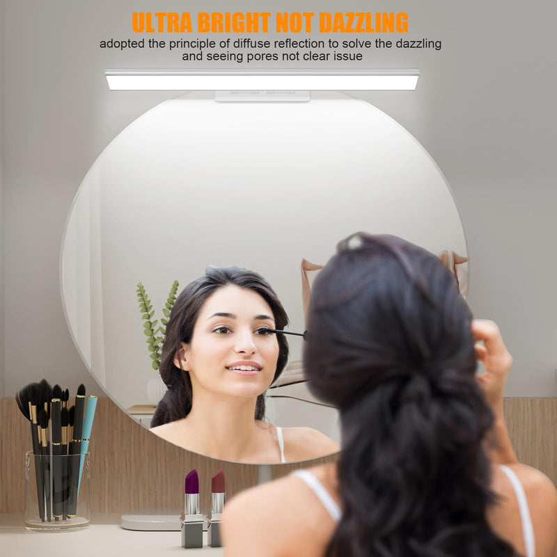 MY BEAUTY LIGHT Bright Dimmable Led Vanity Light Bar for Mirror, 2600K-6800K Adjustable Color Temperature Bathroom Vanity Light Fixtures, 0°-135° Angle Adjustable LED Makeup Mirror Lights 1 Pack